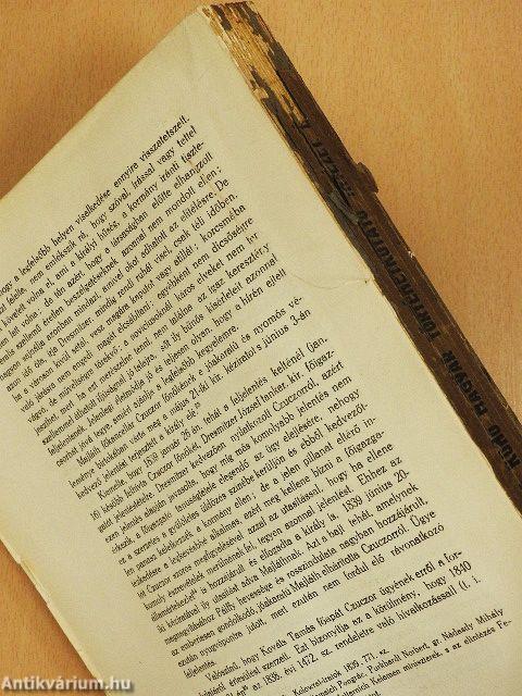 A Gróf Klebelsberg Kuno Magyar Történetkutató Intézet Évkönyve 1933. (rossz állapotú)