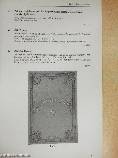 A Központi Antikvárium 61. aukciója