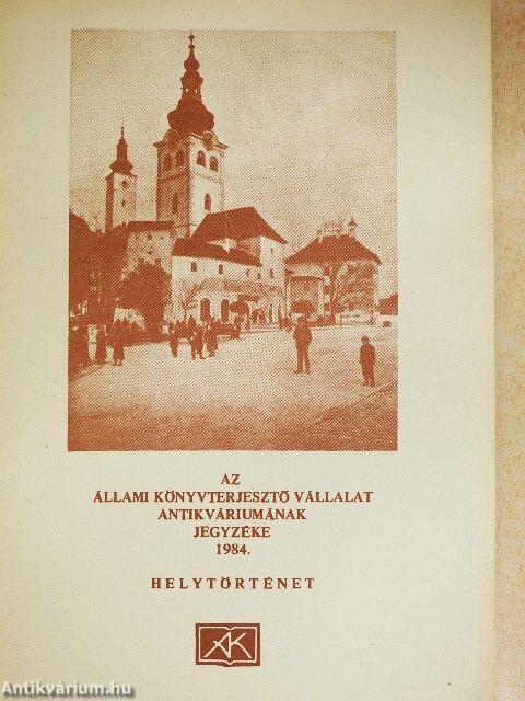 Az Állami Könyvterjesztő Vállalat Antikváriumának jegyzéke 1984.