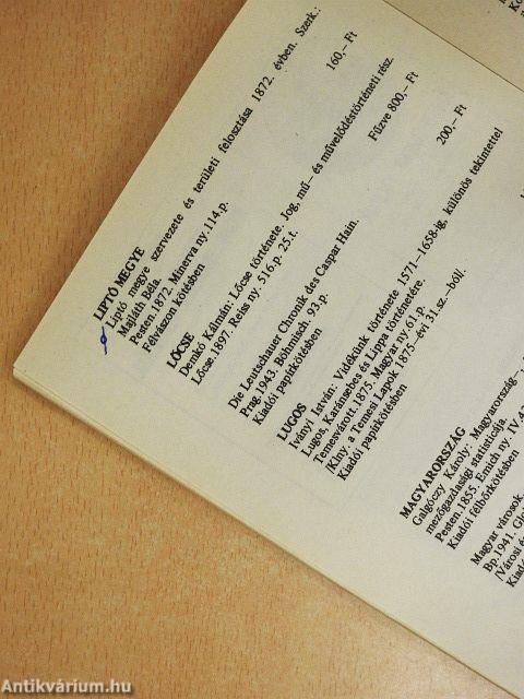 Az Állami Könyvterjesztő Vállalat Antikváriumának jegyzéke 1984.