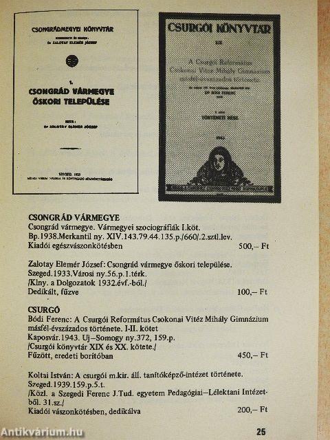 Az Állami Könyvterjesztő Vállalat Antikváriumának jegyzéke 1984.