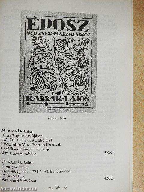 A Honterus Antikvárium XXXIV. árverése