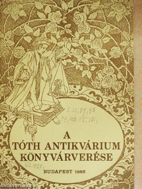 A Tóth Antikvárium könyvárverése