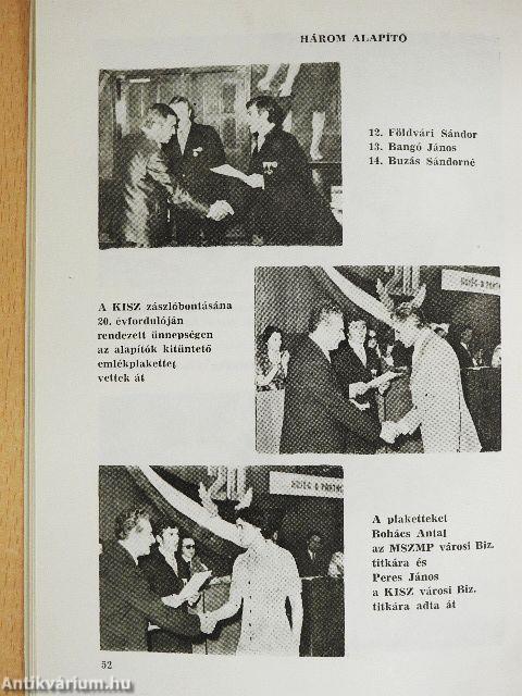 A KISZ zászlóbontása Törökszentmiklóson és környékén