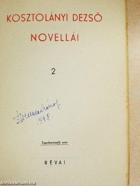 Kosztolányi Dezső novellái 2.