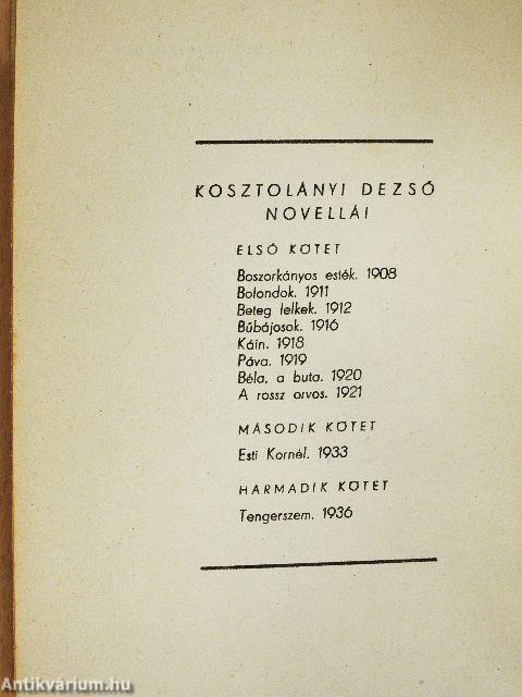 Kosztolányi Dezső novellái 2.