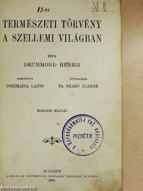 Természeti törvény a szellemi világban