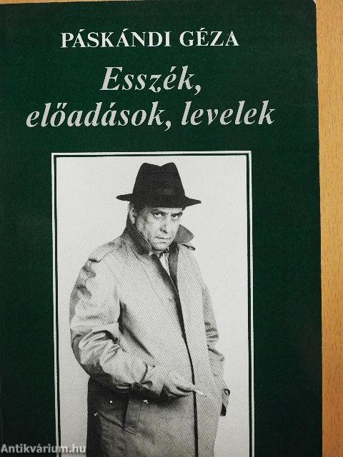 Esszék, előadások, levelek