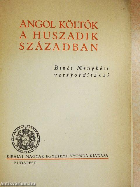 Angol költők a huszadik században