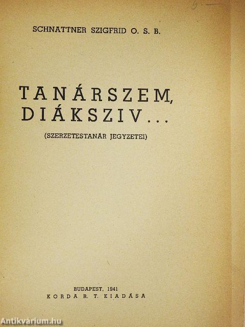 Tanárszem, diáksziv...