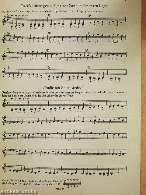 Solostudien für die Plektrum- und Konzertgitarre I.