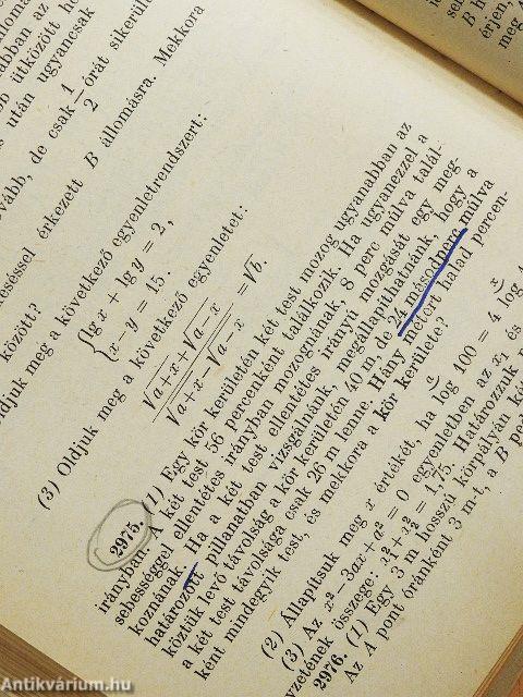 Algebrai feladatok gyűjteménye II.