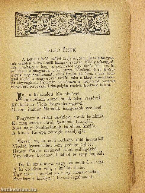 Gróf Zrínyi Miklós Szigeti veszedelme és kisebb költeményei (rossz állapotú)