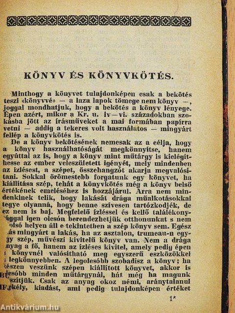 A könyvkötés (rossz állapotú)
