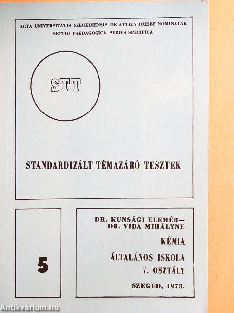 Standardizált témazáró tesztek - Kémia 7.