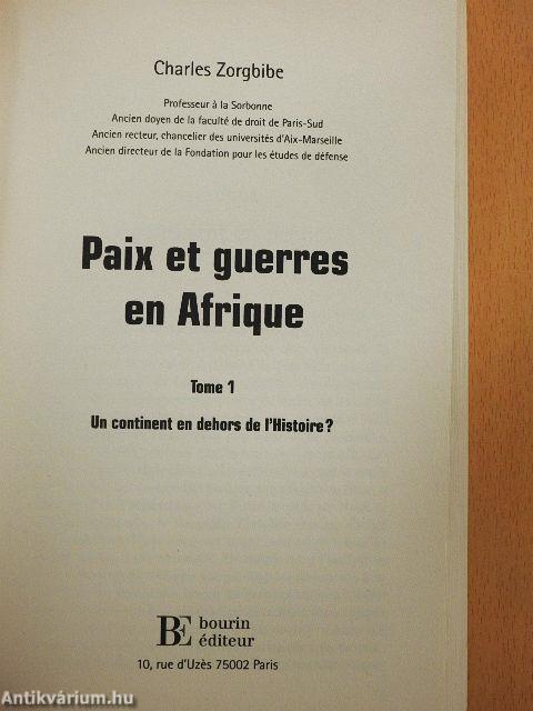 Paix et guerres en Afrique 1.