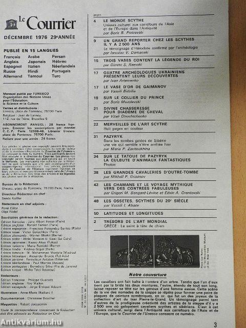 Le Courrier Décembre 1976