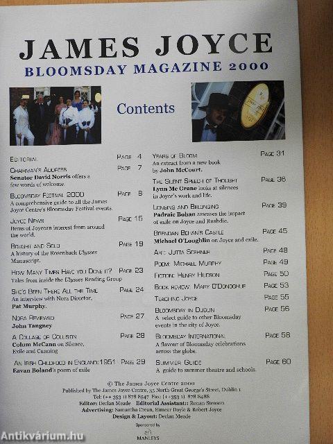 James Joyce Bloomsday Magazine 2000