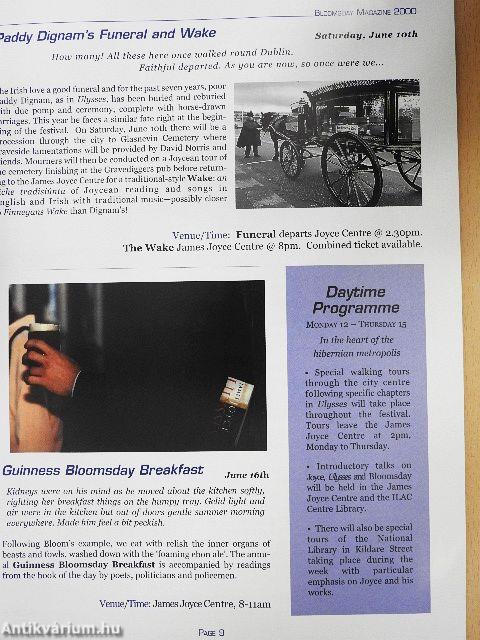James Joyce Bloomsday Magazine 2000