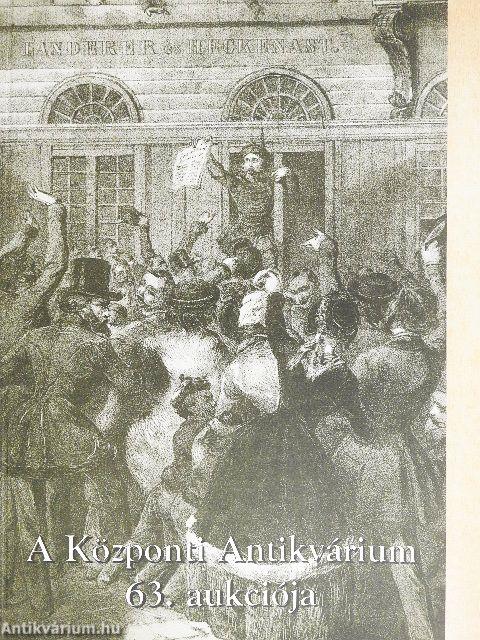A Központi Antikvárium 63. aukciója