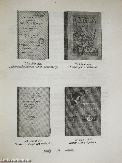 A Honterus Antikvárium XXVI. árverése