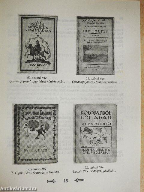 A Honterus Antikvárium XXVI. árverése