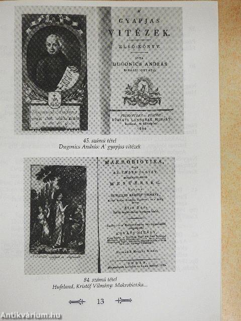 A Honterus Antikvárium XXVIII. árverése