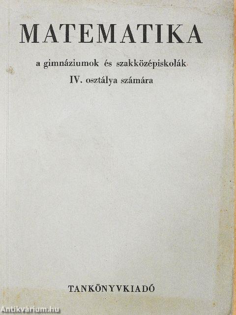 Matematika IV.