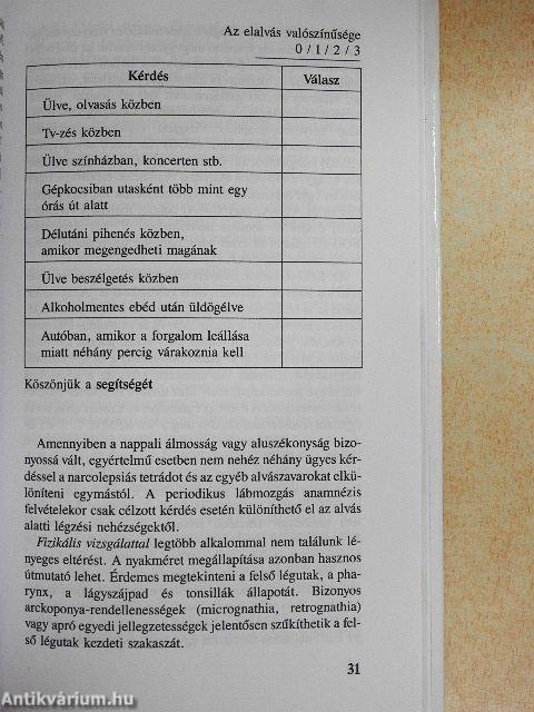 Légzészavarok alvás alatt