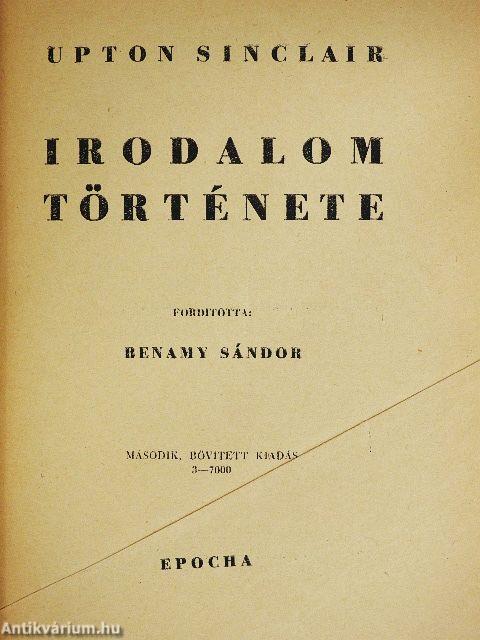 Irodalom története