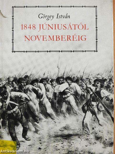 1848 júniusától novemberéig