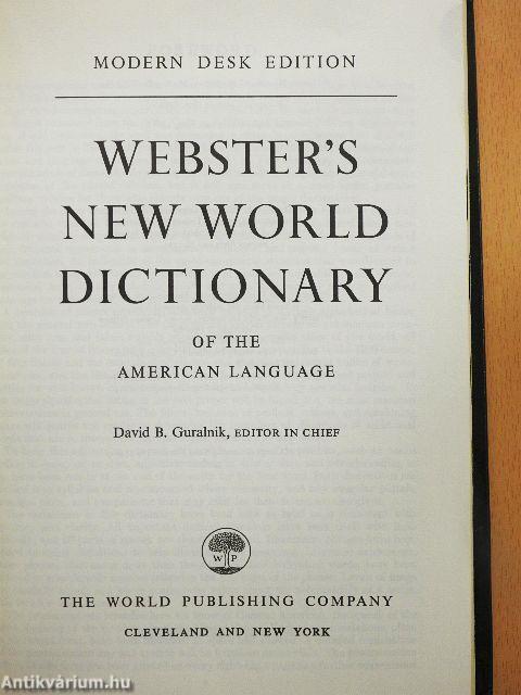 Webster's New World Dictionary of the American Language