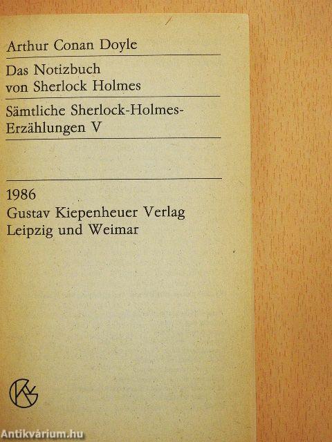 Das Notizbuch von Sherlock Holmes