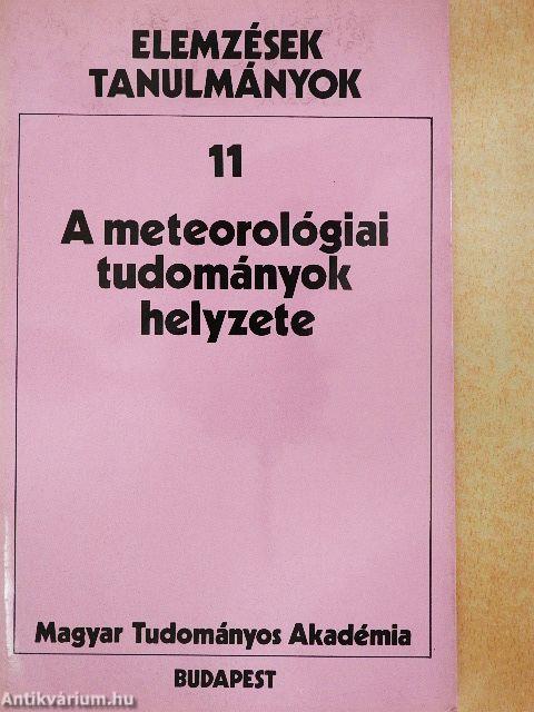 A meteorológiai tudományok helyzete