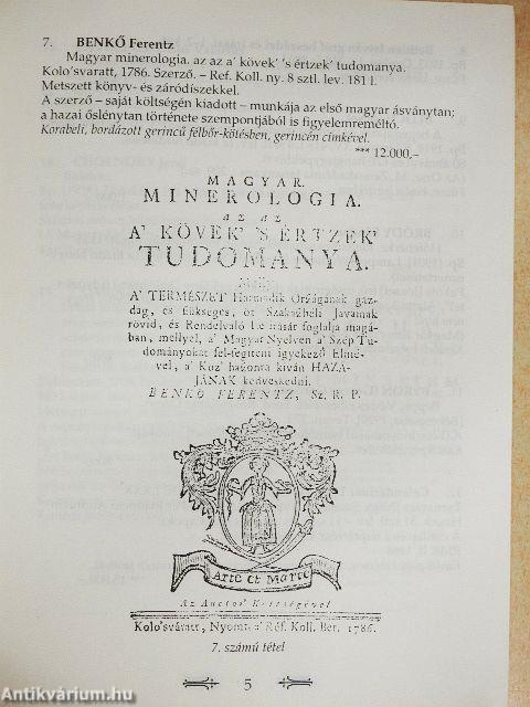 A Honterus Antikvárium XIII. árverése