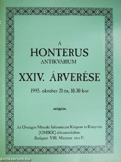 A Honterus Antikvárium XXIV. árverése