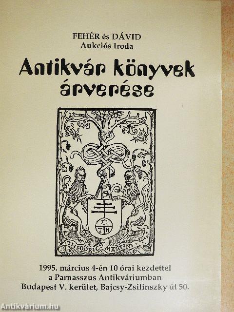 Antikvár könyvek árverése