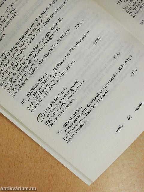 A Honterus Antikvárium XXII. árverése