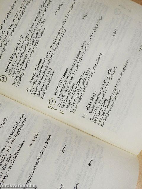 A Honterus Antikvárium XXII. árverése