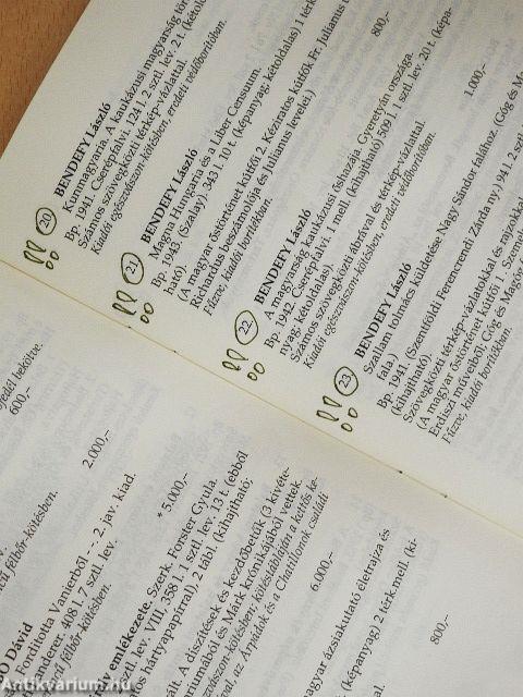 A Honterus Antikvárium XXII. árverése