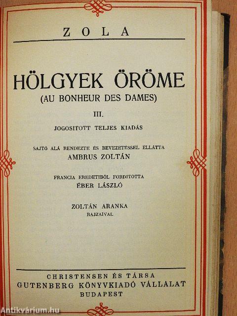 Hölgyek öröme I-III.