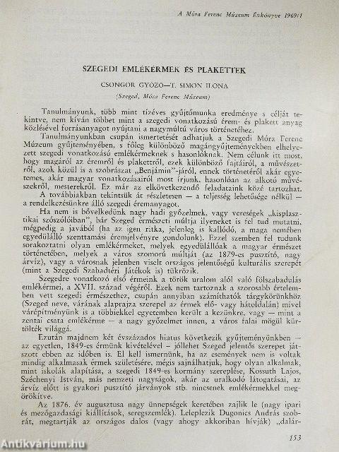 Szegedi emlékérmek és plakettek