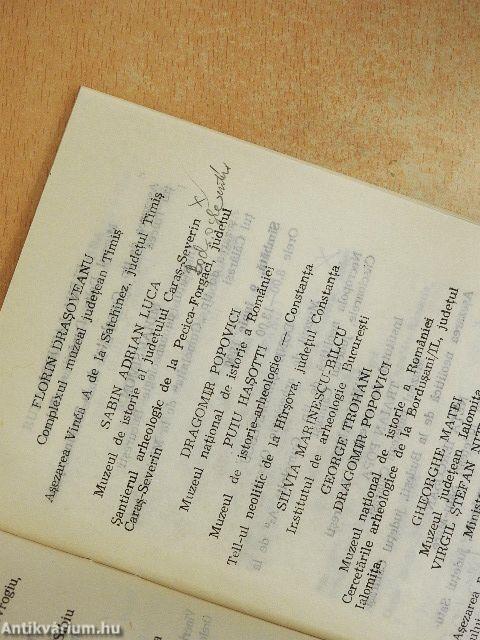 Program - A XXIV-A sesiune anuala de rapoarte privind rezultatele cercetarilor arheologice din anul 1989