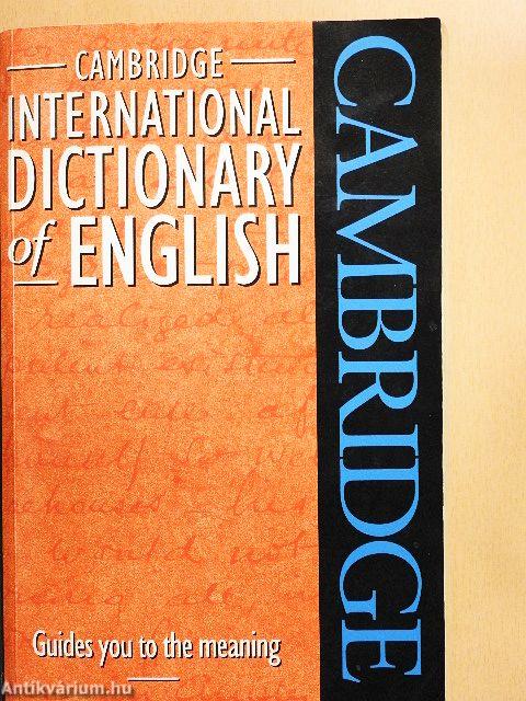 Cambridge International Dictionary of English