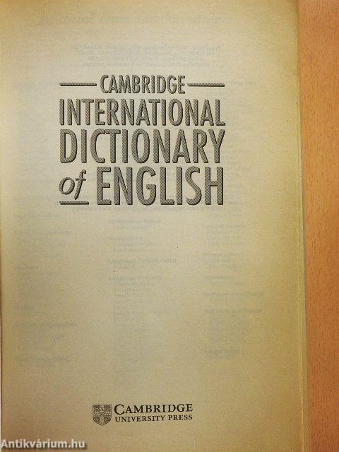 Cambridge International Dictionary of English