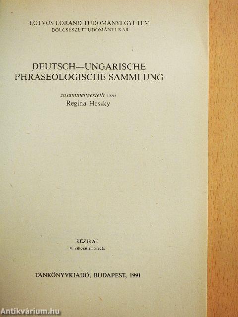 Deutsch-Ungarische phraseologische sammlung