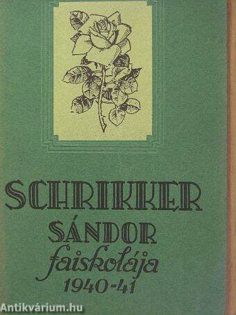 Schrikker Sándor faiskolájának árjegyzéke 1940-41.