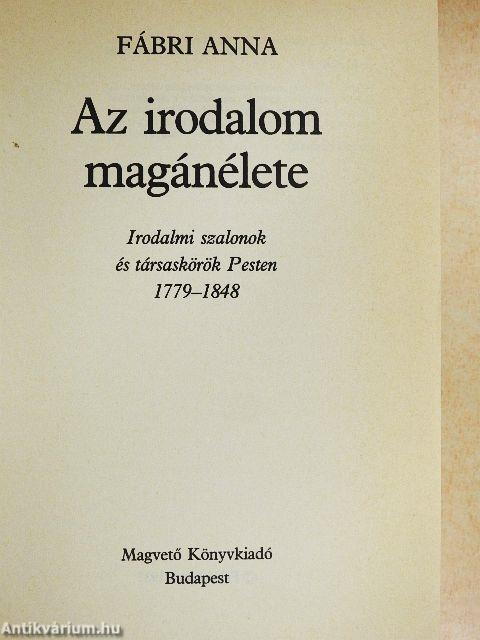 Az irodalom magánélete