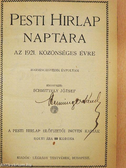 Pesti Hirlap Naptára 1921