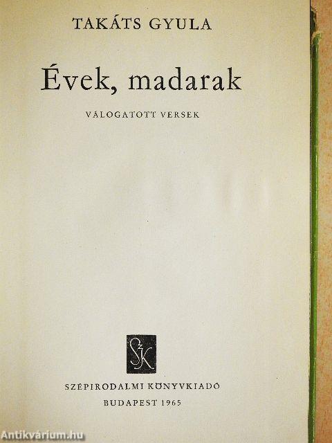 Évek, madarak